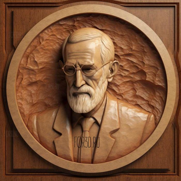 Sigmund Freud 4 stl model for CNC